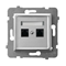 ARIA Double computer socket, cat. 5e silver