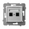 ARIA Double computer socket, cat. 5e silver