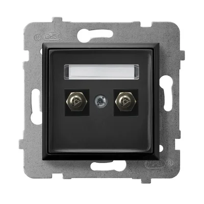 ARIA Double equipotential socket black metallic