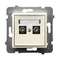 ARIA Double F-type antenna socket ecru