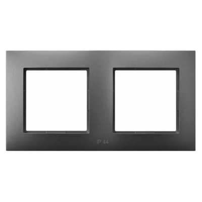 ARIA Double frame for sets IP44 gray mat