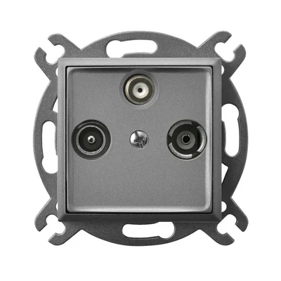 ARIA Final RTV-SAT socket gray mat