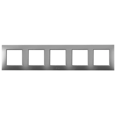 ARIA Five-gang frame for IP-44 sets, silver