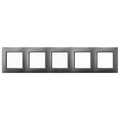 ARIA Five-gang frame for sets IP-44 gray mat