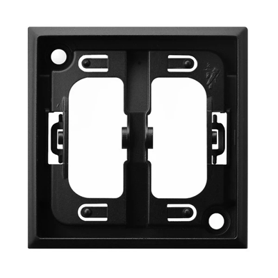 ARIA Marco decorativo para fijación a conectores, negro metálico