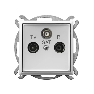 ARIA Pass-through RTV-SAT socket, white