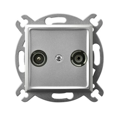 ARIA Pass-through RTV socket 10-dB silver