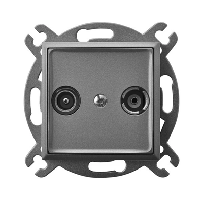 ARIA Pass-through RTV socket 14-dB gray mat