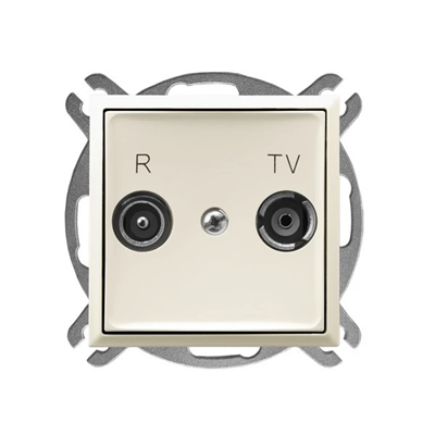 ARIA Pass-through RTV socket 16-dB ecru