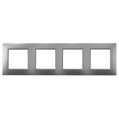 ARIA Quadruple frame for IP-44 sets, silver