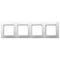 ARIA Quadruple frame for IP-44 sets, white