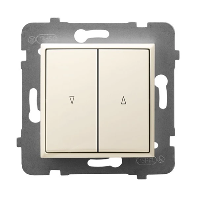 ARIA Rolladenschalter mit mechanischer Verriegelung in Ecru