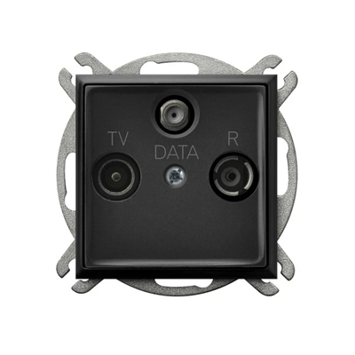 ARIA RTV DATA socket black mat