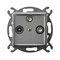 ARIA RTV-SAT socket with two SAT outputs gray mat