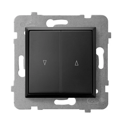 ARIA Shutter switch with mechanical interlock, metallic black