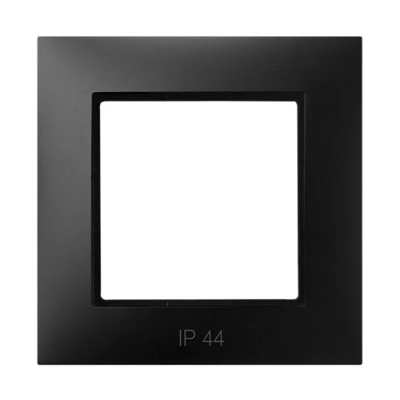 ARIA Single frame for IP44 sets, black metallic