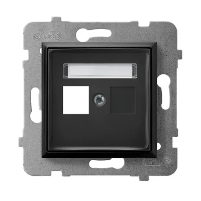 ARIA Single Keystone Buchsengehäuse, schlichtes Schwarzmetallic