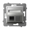 ARIA Single Keystone socket housing, slanted silver
