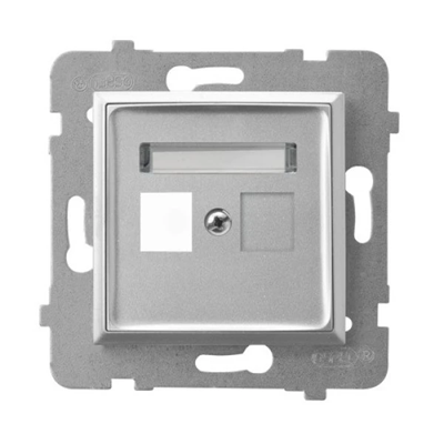 ARIA Single Keystone socket housing, straight silver