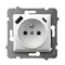 ARIA Single socket with grounding and current path shutters, with USB A+C charger - white
