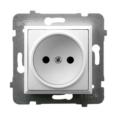ARIA Single socket without grounding white
