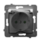 ARIA Splashproof socket outlet with Schuko grounding and IP44 shutters, white