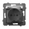 ARIA Splashproof socket outlet with Schuko grounding and IP44 shutters, white