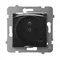 ARIA Splashproof socket with grounding and shutters IP44 black metallic