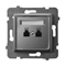 ARIA Telephone socket, double, independent, gray mat