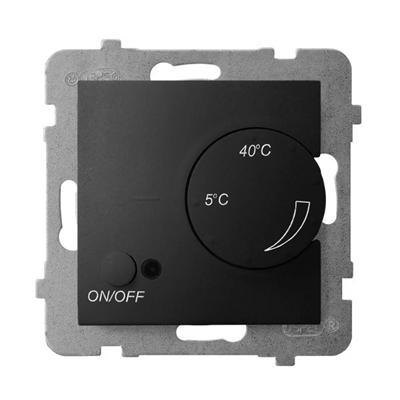 ARIA Temperature controller with underfloor sensor black metallic