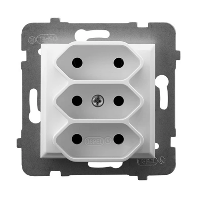 ARIA Triple EURO socket white