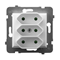 ARIA Triple EURO socket with white shutters