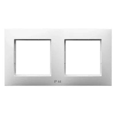 ARIA Weißer Doppelrahmen für IP44-Sets