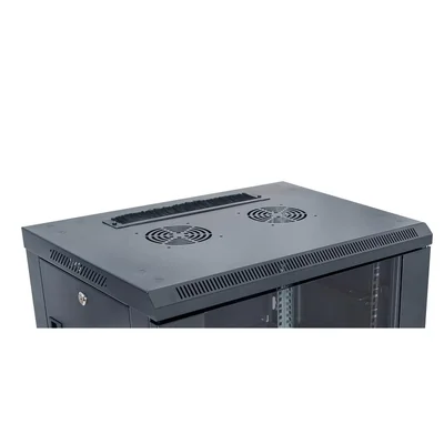 Armario colgante 15U RACK 19", plegado, negro