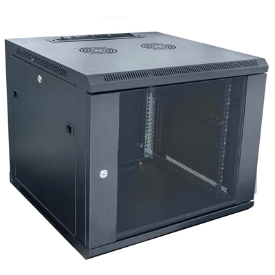 Armario colgante 9U RACK 19", plegado, negro