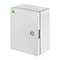 Armario de distribución industrial SR4 de 210x280x130 mm con placa metálica IP 65 - gris