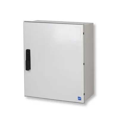 Armoire complète avec porte pleine, verrouillage trois points avec poignée/DIN 3, couleur gris RAL7035, dimensions : 600 x 800 x 300