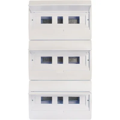 Armoire en saillie BC-O-3/54-TW-ECO, porte blanche, IP40, 54