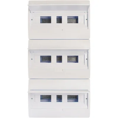 Armoire en saillie BC-O-3/54-TW-ECO, porte blanche, IP40, 54