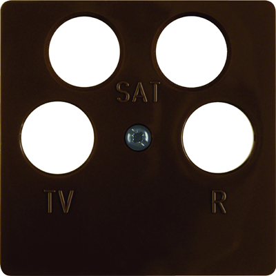 ARSYS Central plate for 4-output antenna socket, brown