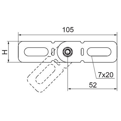 Articulated connector for the cable tray, LGJH30