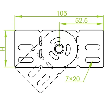 Articulated connector for the cable tray, LGJH60