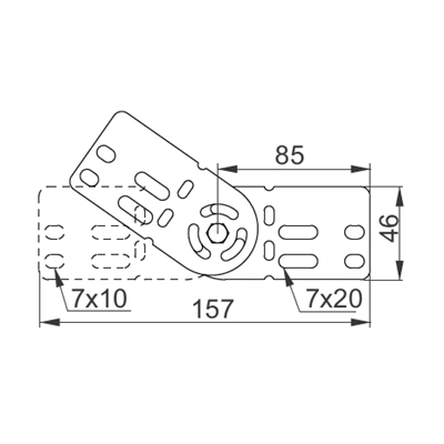 Articulated connector for the tray