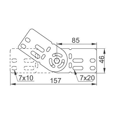 Articulated connector for the tray