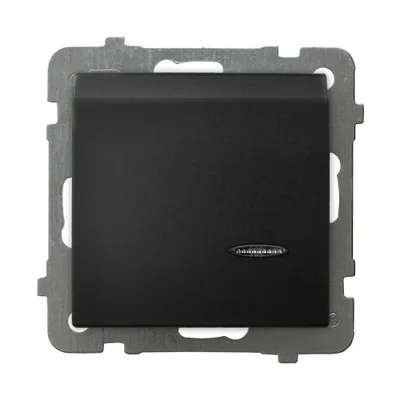 AS Black metallic hotel switch without frame