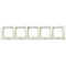 AS Cornice cinque posti per interruttori IP44 colore ecrù