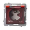 AS DATA splash-proof socket with grounding with IP44 authorization key, smoke flap, red