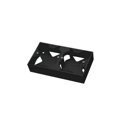 AS Doppel-Wandeinbaudose, schwarz metallic