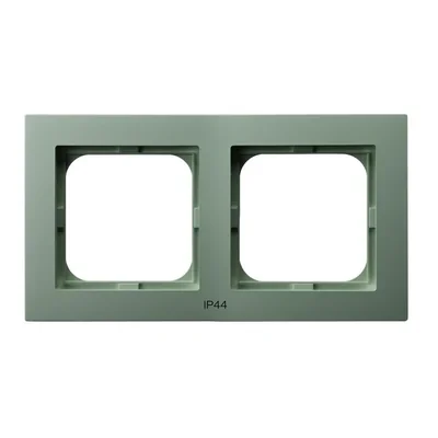 AS Doppelrahmen für IP-44 Schalter, grün matt