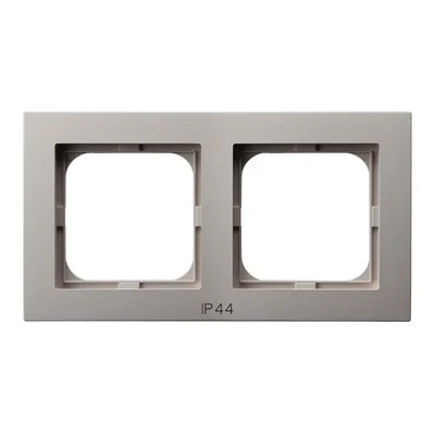 AS Doppio telaio per connettori IP-44, cashmere